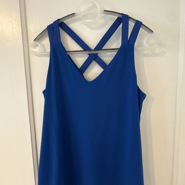 Blue Top with Cross Straps