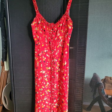 Réalisation Rotes Seidenkleid