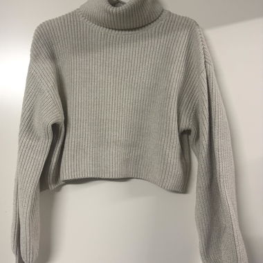 Copped Rollkragen Strickpullover
