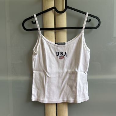 White USA Tank Top
