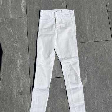 Jean skinny à cheville blanc