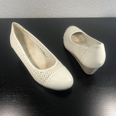 Pumps con zeppa bianchi