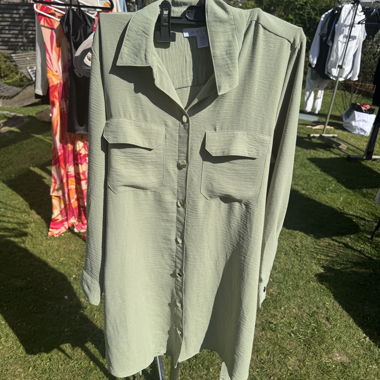 Robe-chemise vert olive
