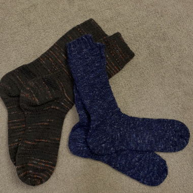 2er-Pack Selbstgestrickte Männersocken