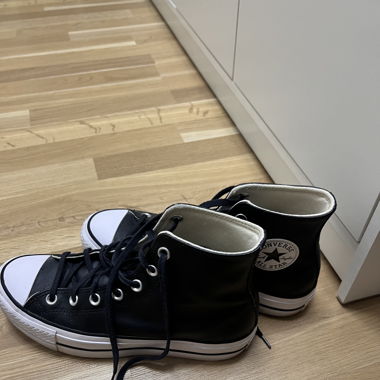 Leder Converse (Farbe: schwarz)