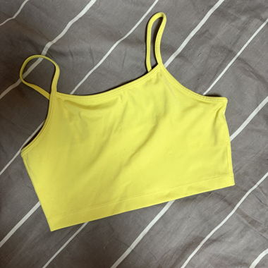 Gelbes MonkL Crop-Top
