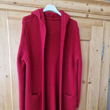 kuschlige Strickjacke, rot
