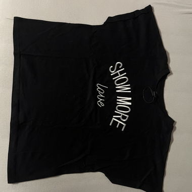 T-shirt noir « SHOW MORE love » XS