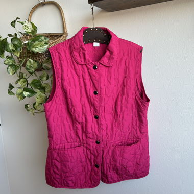 Gilet matelassé fuchsia Vintage Mona 