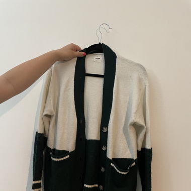 Cardigan vert et blanc Cotton On