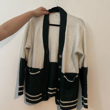Cardigan vert et blanc Cotton On