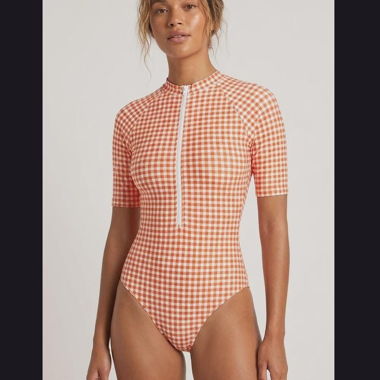 Surfbikini, Karierte One-Piece-Badeanzug