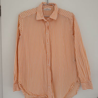 Camicia a righe arancione