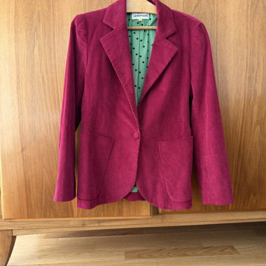 Blazer in velluto fucsia