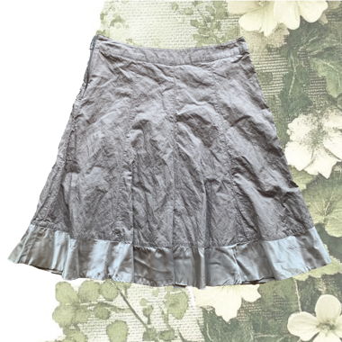 Jupe Maxi en Coton Gris Vintage H&M A-line