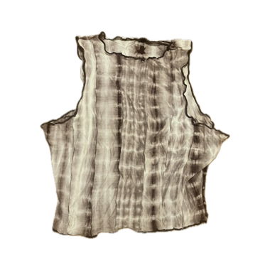 Top beige marrone