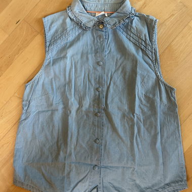 Top in denim Nümph senza maniche