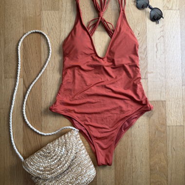 Costume da bagno arancione scuro ZARA