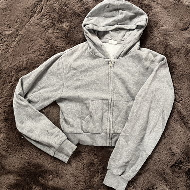 Grey zip hoodie