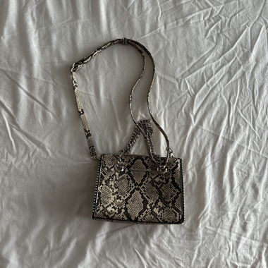 Snake Print Shoulder Bag