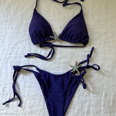 Purple bikini with starfish