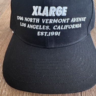 XLARGE black embroidered cap