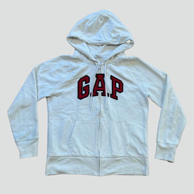Casual style white GAP zip-up hoodie