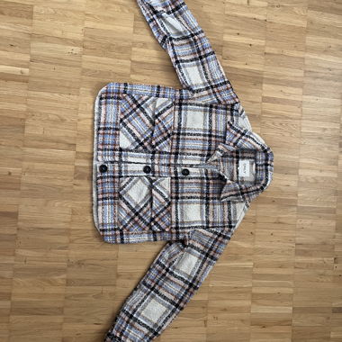 Veste-chemise à carreaux pour femme