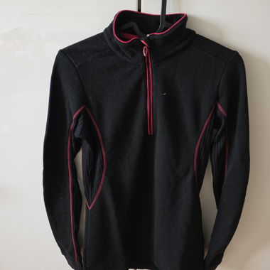 Maglia termica nera Wedze con mezza-zip
