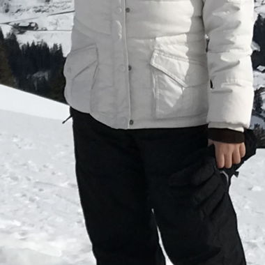 Weisse Winterjacke