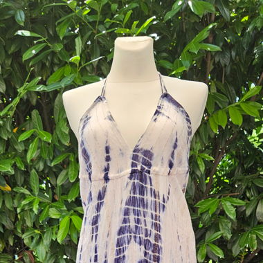 Robe Maxi Dos Nu avec Dégradé de Couleurs
