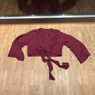 Top incrociato bordeaux