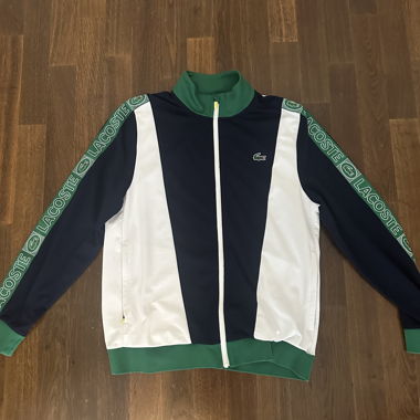 Lacoste Sport Tracksuit Jacket Green White Navy