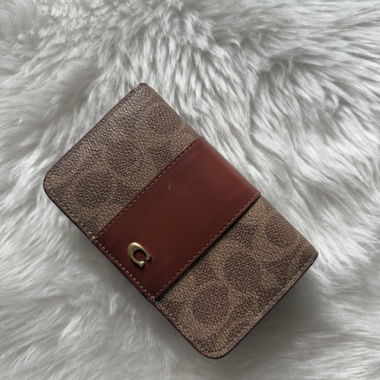 COACH Essential Signature Wallet Cow Leather 