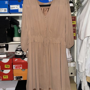 H&M abito lunghezza al ginocchio rosa-beige tg. 42