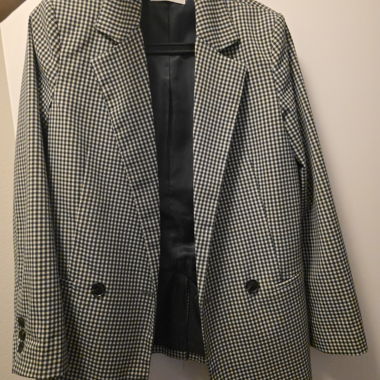 Blazer Mango grün weiss kariert