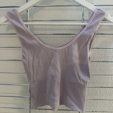 Light violet crop top from Stradivarius, size L
