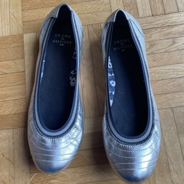 Ballerines argentées Tommy Hilfiger