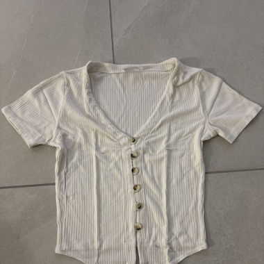 Weisses Crop T-Shirt