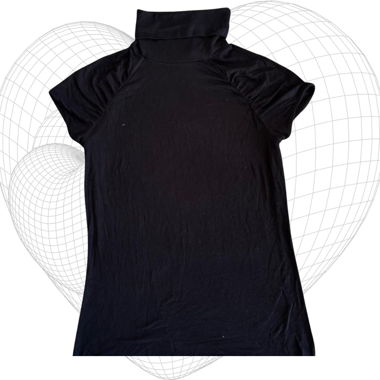 Y2K Tight Black Mock Neck Tee