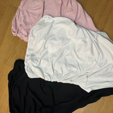 Lot de 3 tops bandeau tube rose blanc