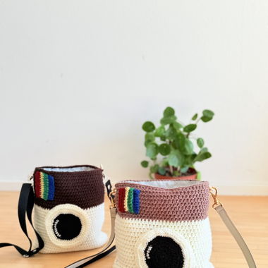 Handcrafted Camera crochet bags