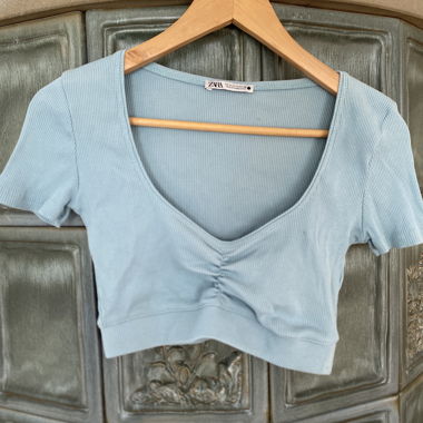 Zara Crop Top blau