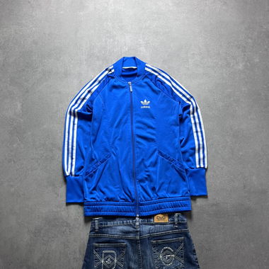 Giacca a Tuta Vintage Adidas Firebird Blu S