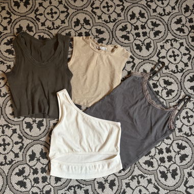 Set di canotte a coste da donna