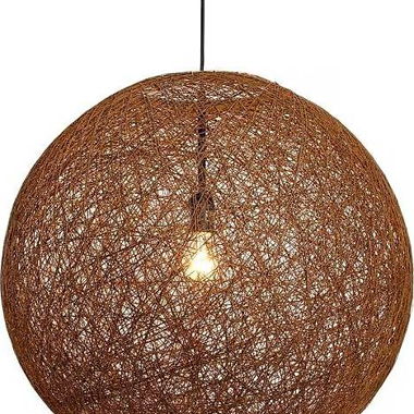 Lampada a Sospensione Invicta Interio in Rattan Marrone