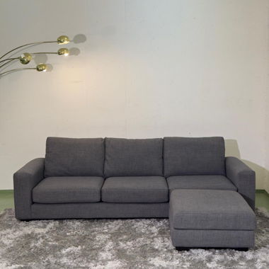 3-seater sofa with footrest