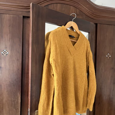 Pull oversize en mérinos et alpaga