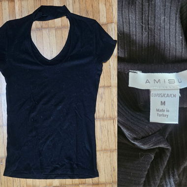 T-shirt nero AMISU M