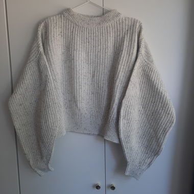 Strickpullover in Creme meliert